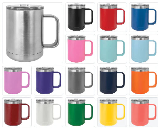 15oz stainless steel insulated coffee mug